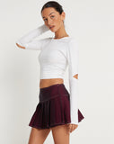 Image of Bosie Long Sleeve Top in Lycra White