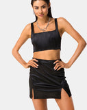 Zaid Mini Skirt in Black