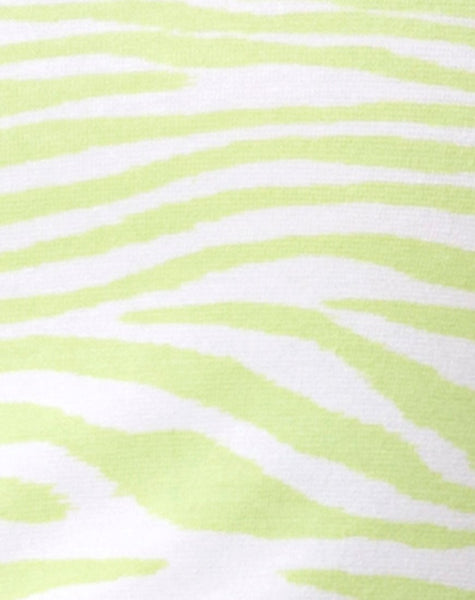 Zamora Bodycon Dress in Classic Zebra Lime