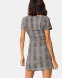 Zavacca Mini Dress in Charles Check Grey