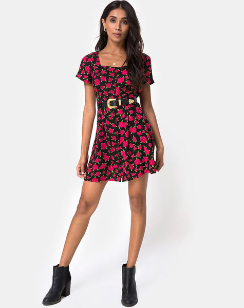 Zavacca Dress in Red Bloom