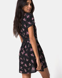 Zavacca Mini Dress in Sohey Rose Black