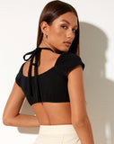 Zaveta Bralette Top in Black