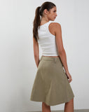 Image of Zeera Cargo Midi Skirt in Biscotti