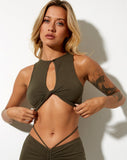 Zeme Crop Top in Olive