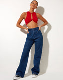 Image of Zeme Crop Top in Racing Red