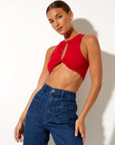 Image of Zeme Crop Top in Racing Red