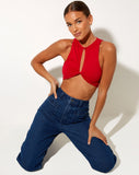 Image of Zeme Crop Top in Racing Red