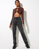 Zen Crop Top in Deep Mahogany