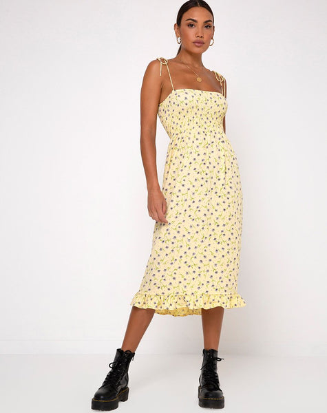 Zenith Dress in Wild Flower Lemon Drop