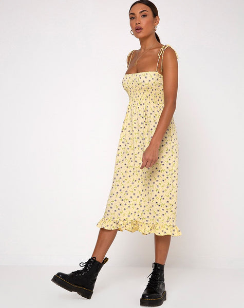 Zenith Dress in Wild Flower Lemon Drop