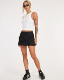 image of Zephyr Mini Cargo Skirt in Cotton Drill Black