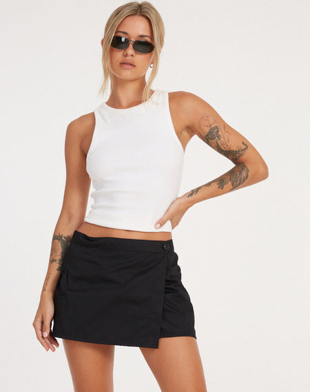 MOTEL X JACQUIE Sarko Mini Skirt in Black