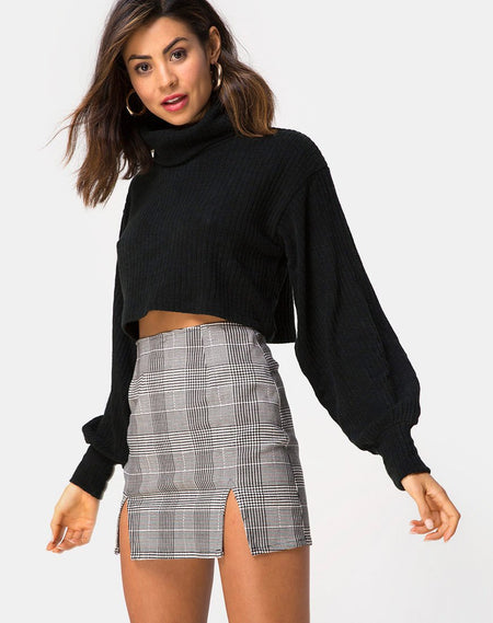 Kinnie Mini Skirt in Dark Angel Mesh