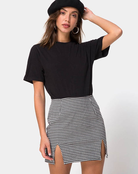 Zida Mini Skirt in Small Dogtooth