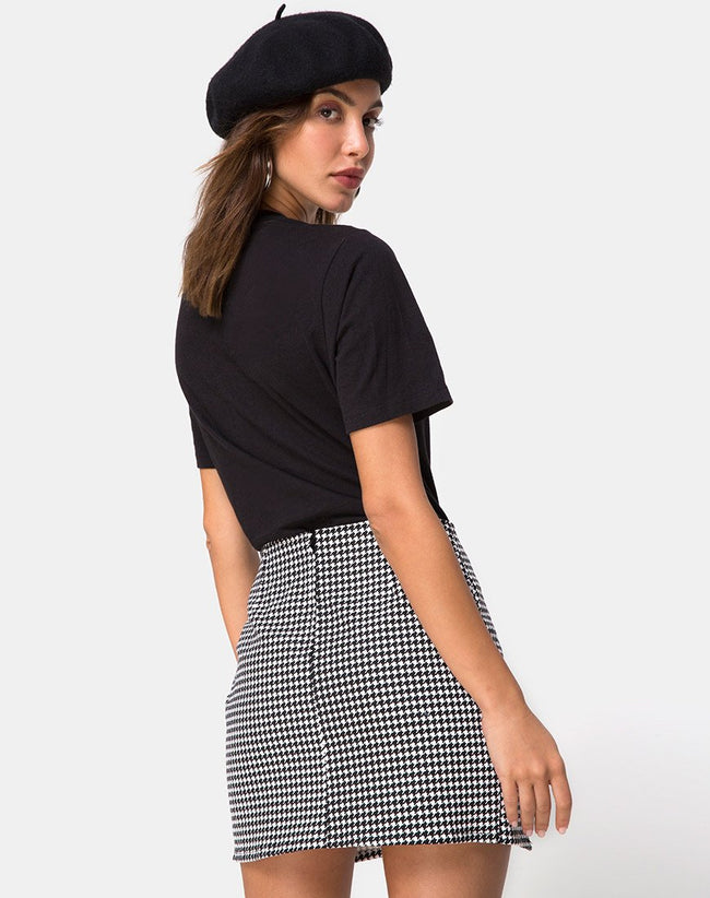 Zida Mini Skirt in Small Dogtooth