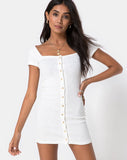 Zilena Bodycon Dress in Rib Ivory