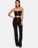 Zipshi Crop Top in Black