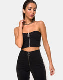 Zipshi Crop Top in Black