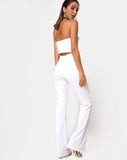 Zipshi Crop Top in White