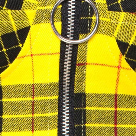 Zipshi Crop Top in Winter Plaid Yellow