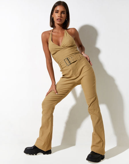 Zorah Flare Trouser in Tailoring Olive