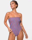 Zolly Cutout Swimsuit in Triple Stripe