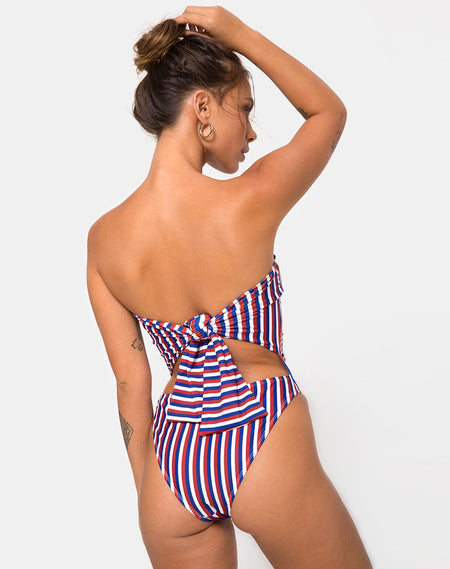 Pollie Swimsuit in 80's Crinkle Pink Highlighter