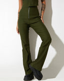 image of Zorah Flare Trouser in Tailoring Olive