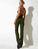 image of Zorah Flare Trouser in Tailoring Olive