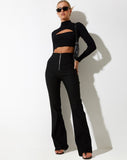 image of Zorah Flare Trouser in Tailoring Black