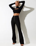 image of Zorah Flare Trouser in Tailoring Black