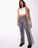 Image of Zoven Flare Trouser in Abstract Croc Black