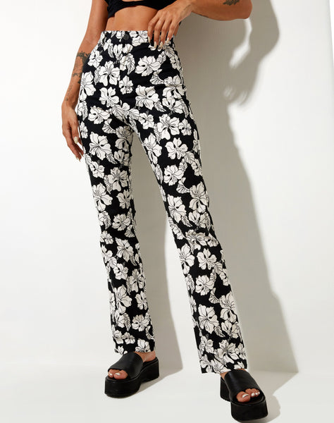 Zoven Trouser in Vacation Black White