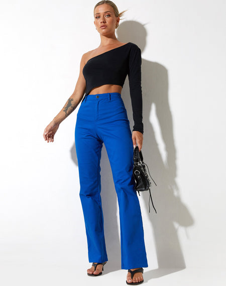 Shobi Wide Leg Jogger in Navy