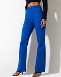 image of Zoven Flare Trouser in Twill Cobalt Blue