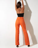 Image of Zoven Flare Trouser in Twill Coral Rose