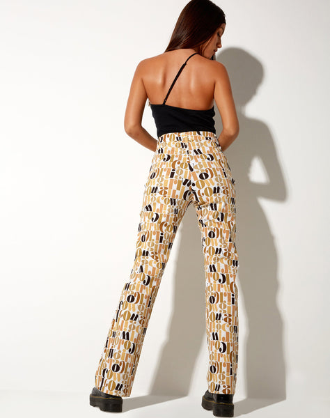 Image of Zoven Flare Trouser in Cowgirl