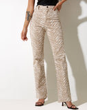 Image of Zoven Flare Trouser in Tonal Zebra