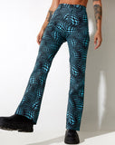 Image of Zoven Flare Trouser in Optic Polka Blue