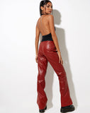 Image of Zoven Flare Trouser in Pu Red