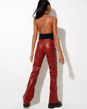 Image of Zoven Flare Trouser in Pu Red