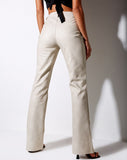 Image of Zoven Flare Trouser in Matte PU Stone