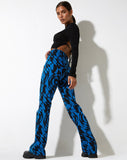 image of Zoven Trouser in Irregular Optic Blue