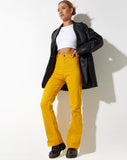 image of Zoven Flare Trouser in Twill Sulfur Mustard