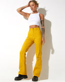 image of Zoven Flare Trouser in Twill Sulfur Mustard