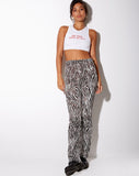 Zoven Flare Trouser in Zebra Vertical