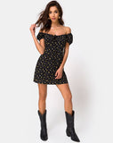 Image of Zudema Mini Dress in Pretty Petal Black