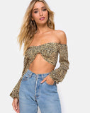 Zuma Crop Top in Rar Leopard