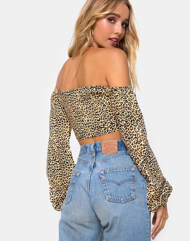 Zuma Crop Top in Rar Leopard